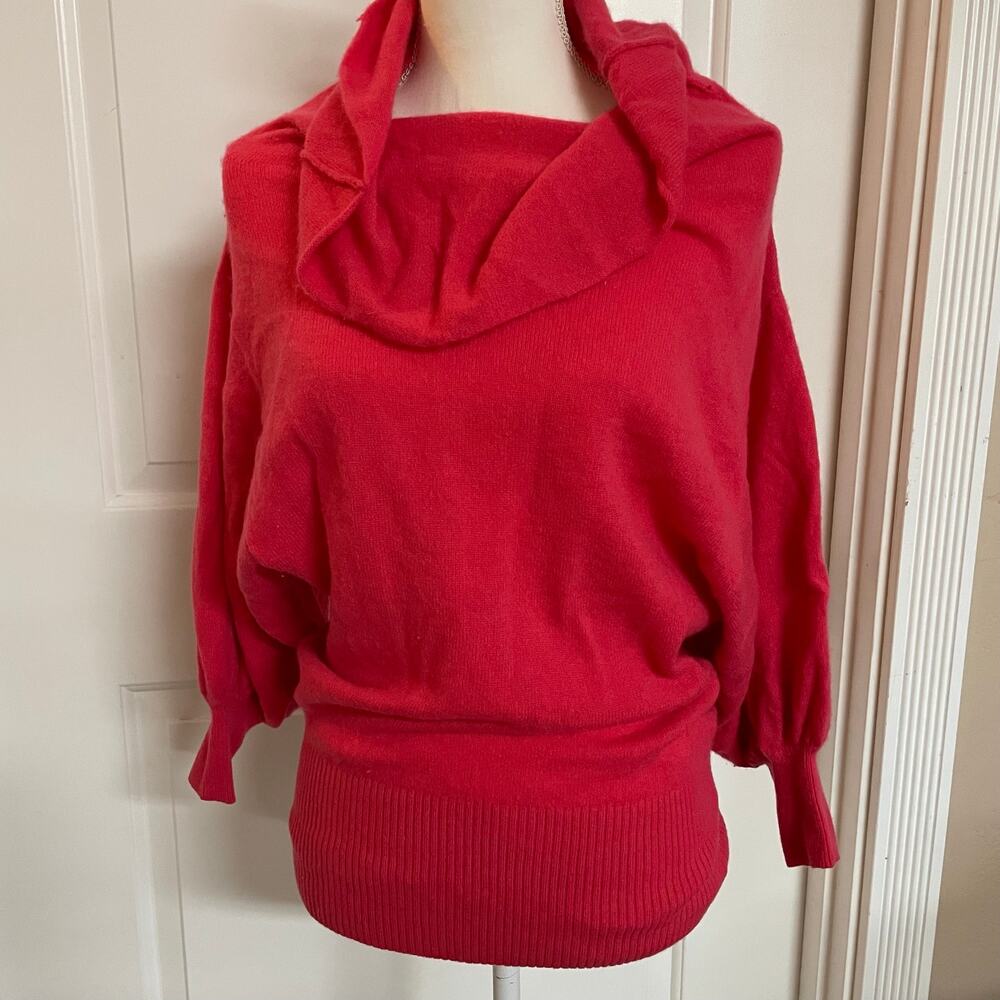 Anthropologie the Cashmere Collection Womens Size Small Cowl Neck Cashmere PINK